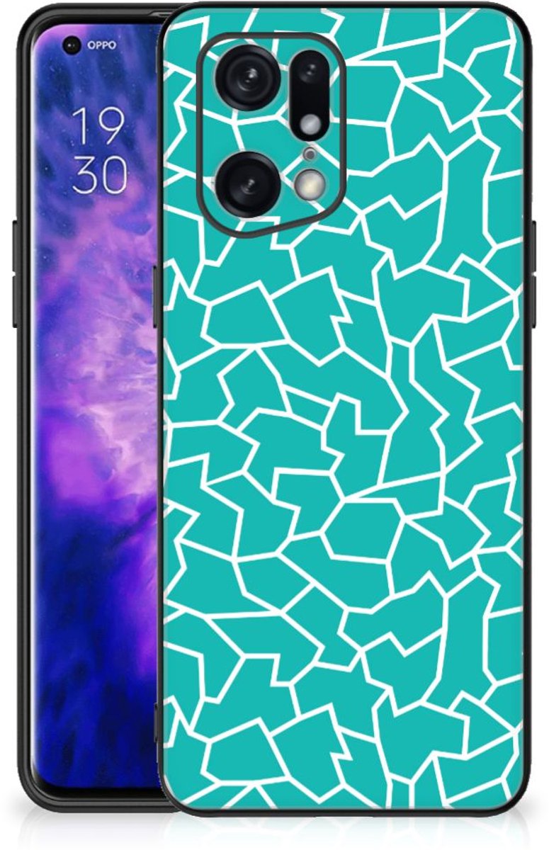 OPPO Find X5 Pro Leuk Telefoonhoesje Cracks Blue