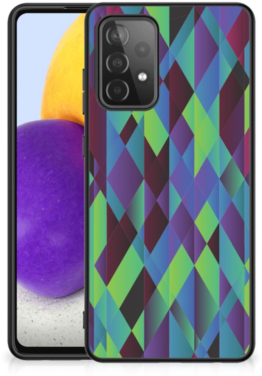 Samsung Galaxy A72 (5G/4G) Backcover Abstract Green Blue