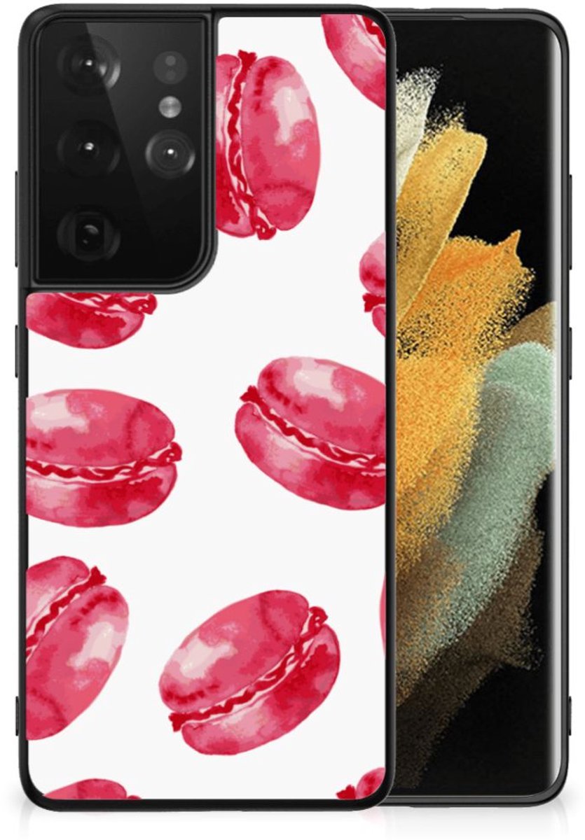 Samsung Galaxy S21 Ultra Back Cover Hoesje Pink Macarons