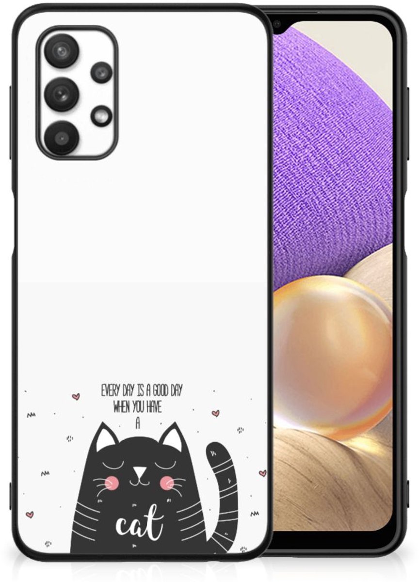 Samsung Galaxy A32 5G Hoesje Cat Good Day
