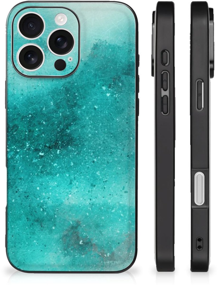 Kleurrijke Telefoonhoesje iPhone 16 Pro Painting Blue