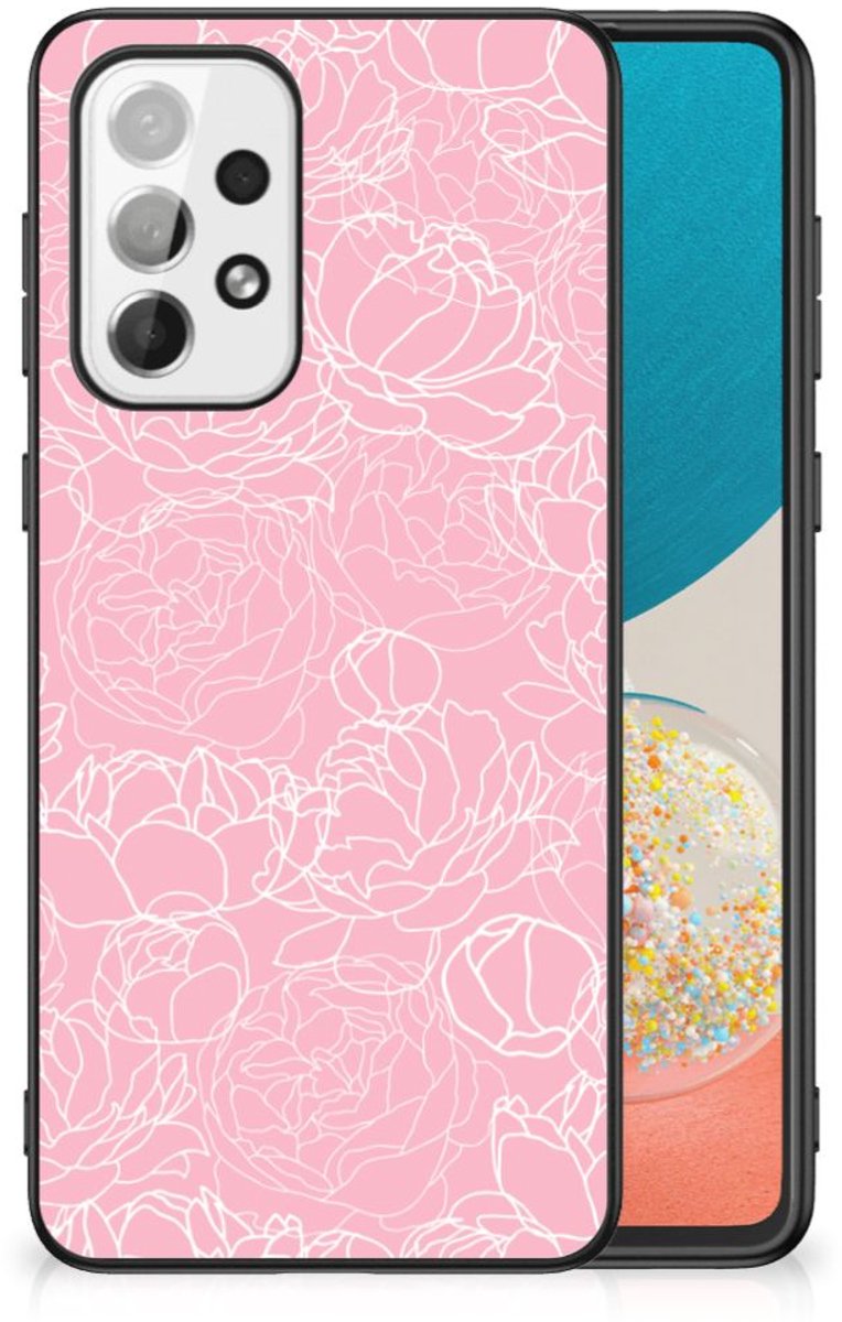 Samsung Galaxy A73 Bloemen Hoesje White Flowers