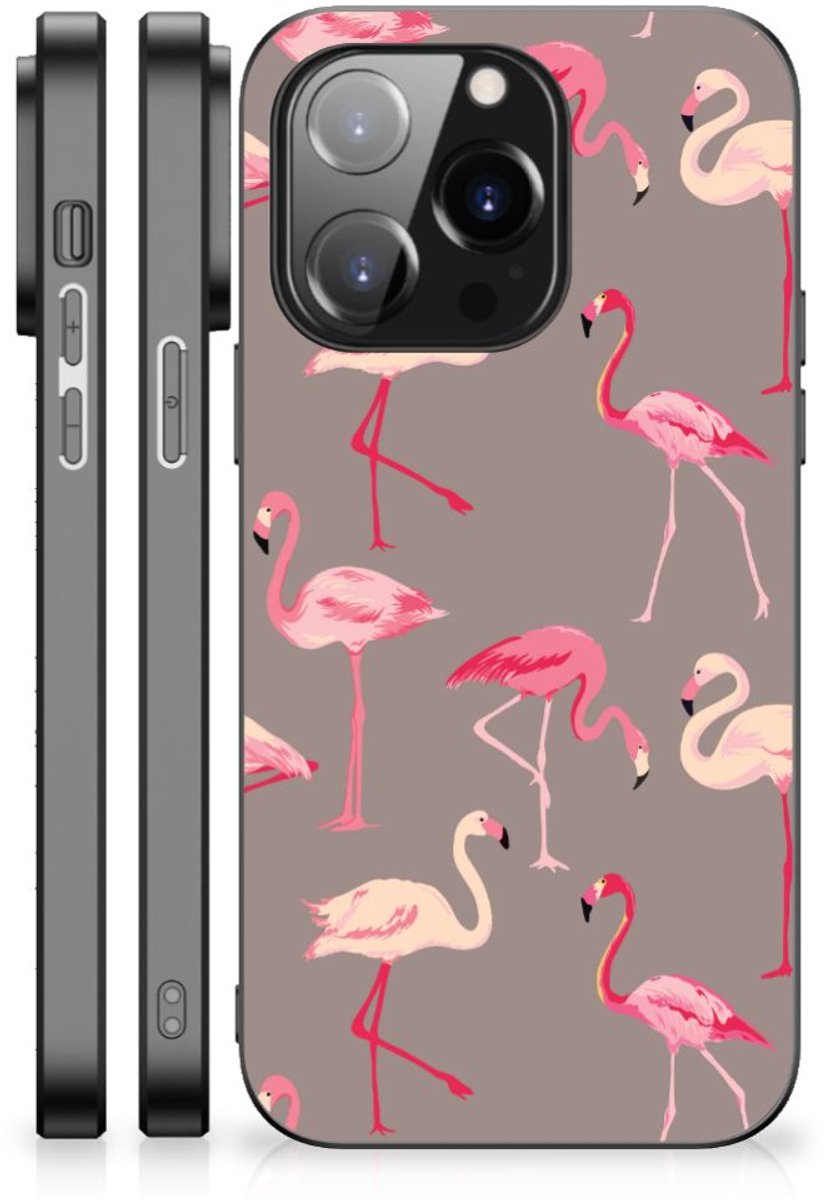 iPhone 14 Pro Dierenprint Telefoonhoesje Flamingo