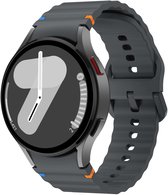 Bracelet en Siliconen Wave Strap-it - Compatible avec Samsung Galaxy Watch 7 (40 et 44 mm) / Galaxy Watch 6 (Classic) / Galaxy Watch 5 (Pro) / Galaxy Watch 4 (Classic) - graphite