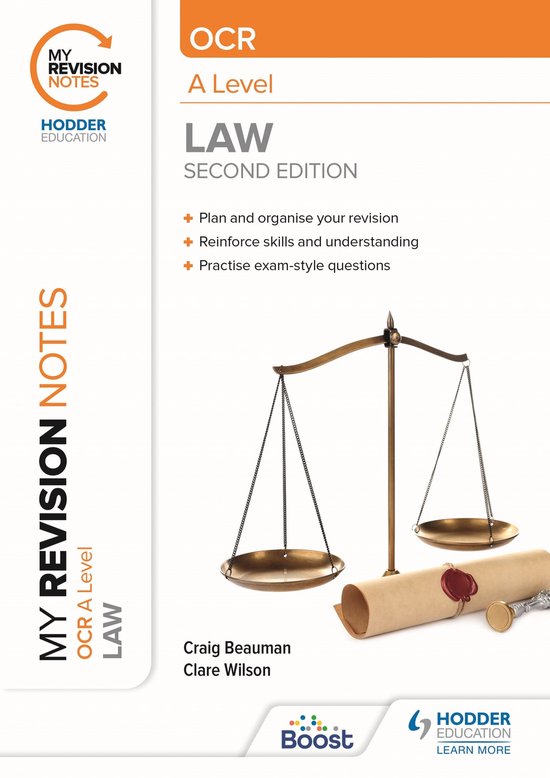 My Revision Notes: OCR A Level Law Second Edition - cover