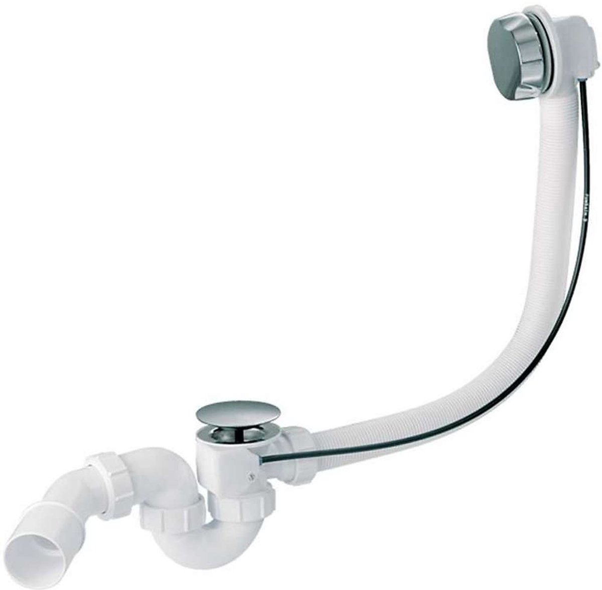 Cersanit Accessoires - Badafvoer- en overloopset, lengte 59 cm, chroom S904-004