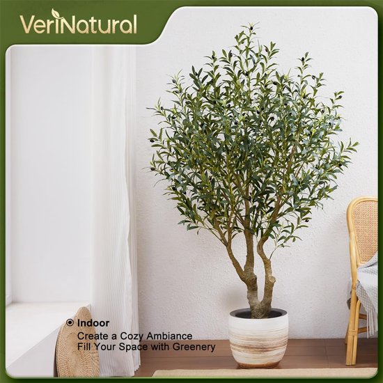 Set van 2 kunstmatige buxus planten, 60 cm kunstplant met dubbele bal, UV-bestendige kamerplant