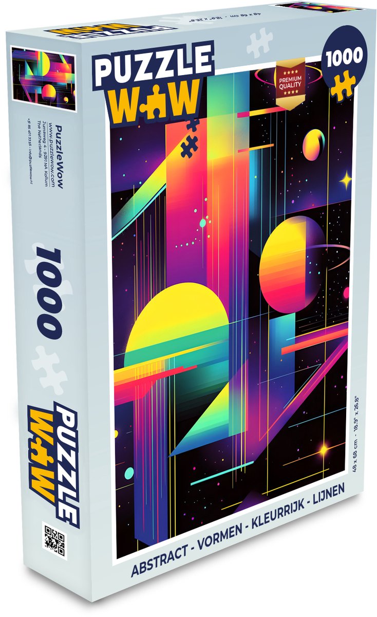 Puzzel Abstract - Vormen - Kleurrijk - Lijnen - Legpuzzel - Puzzel 1000 stukjes volwassenen