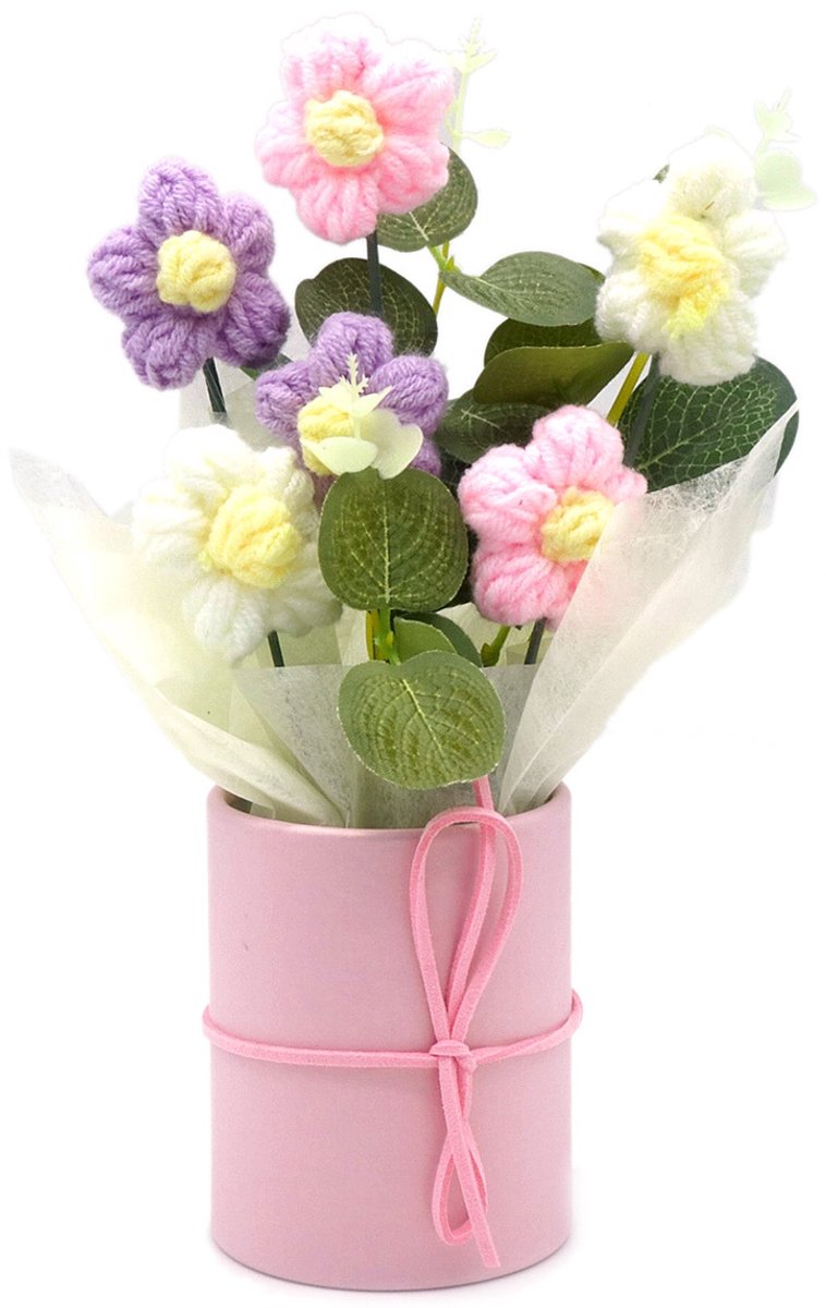 Gebreide bloemen - Knitted Flowers - 20cm