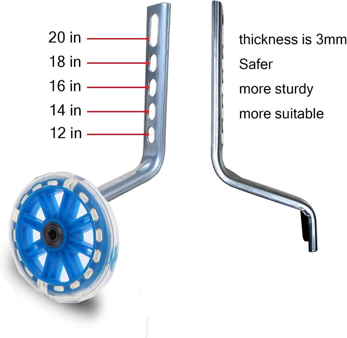 Universele Stabilisatoren voor Kinderfiets - Kinderviolen - Fiets Stabilisatoren - Blauw - 1 Paar