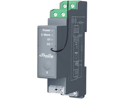 Shelly Qubino Pro 2-Kanaals Z-Wave Din-Rail Relais Voor Automatisering