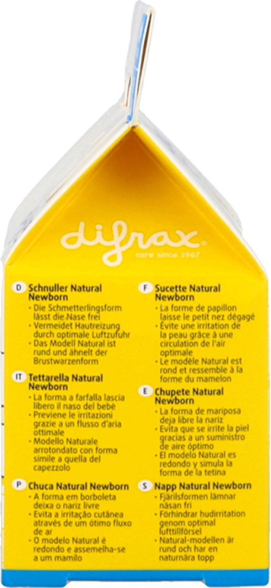 Difrax Fopspeen Newborn - Voor Premature en Pasgeboren Baby's (-2 / +2 maanden) van Difrax — afbeelding 5