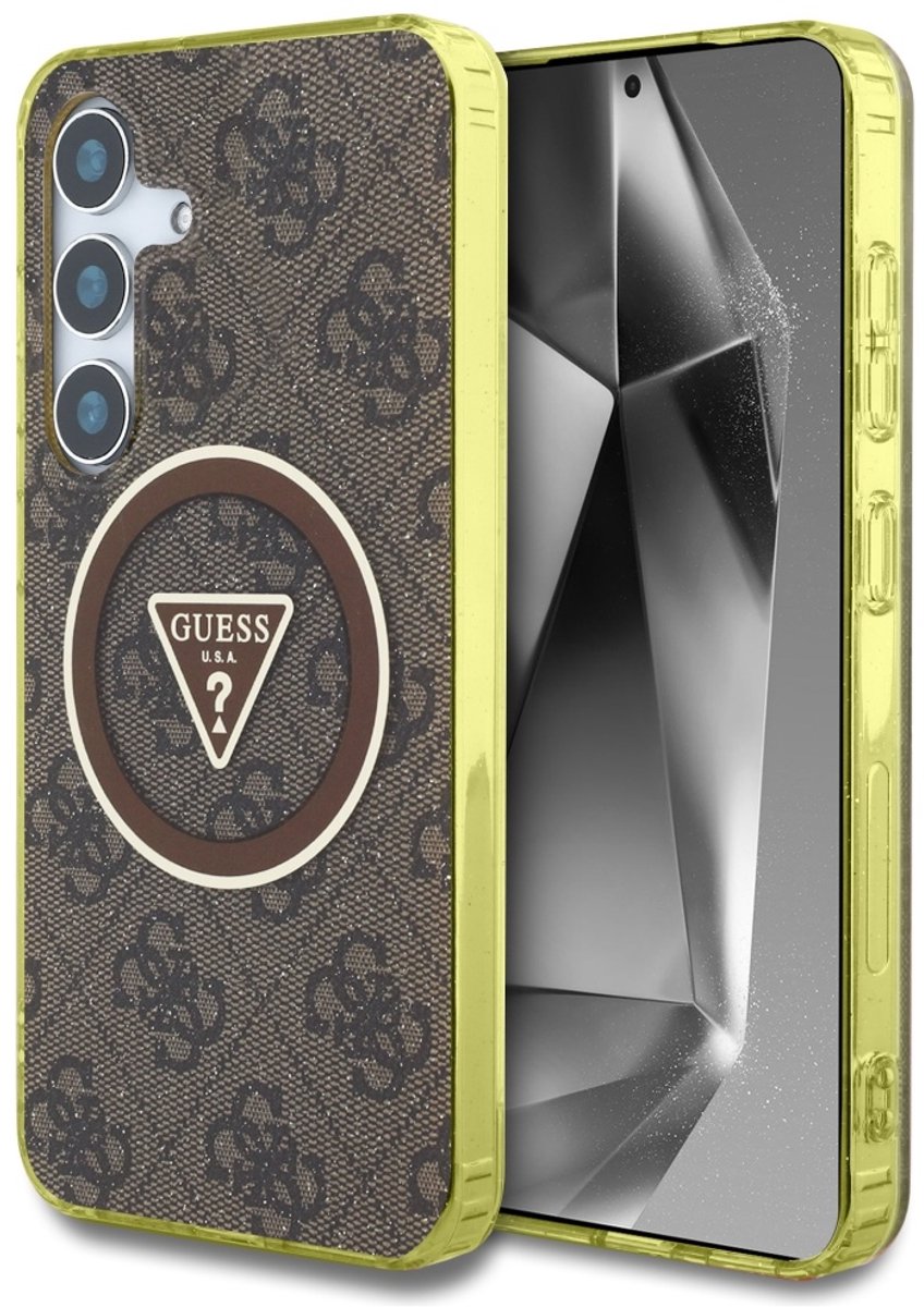 Guess Tpu-Hoesje Voor Samsung Galaxy S25 4G Met Glitterknop Voor Magsafe