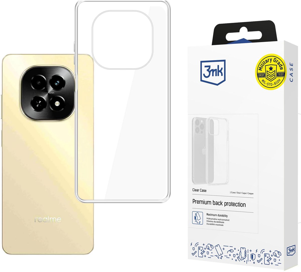 3Mk Clear Case Tpu-Hoesje Voor Realme C63 5G Met Krasbestendigheid