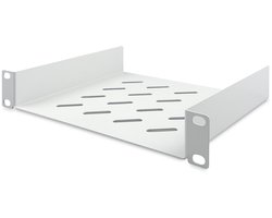 Digitus DN-10-TRAY-2 10 inch Apparaatbodem voor patchkast Met luchtsleuven, Geperforeerd Geschikt voor kastdiepte: vana