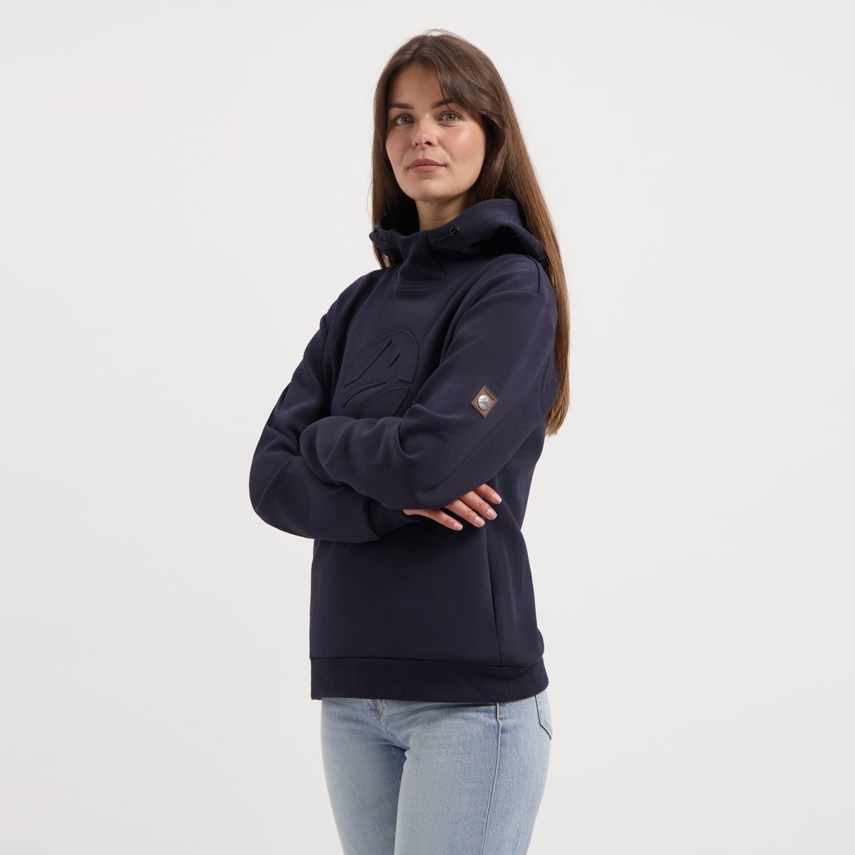 Travelin' Lona Dames - Outdoortrui - Hoodie - Navy