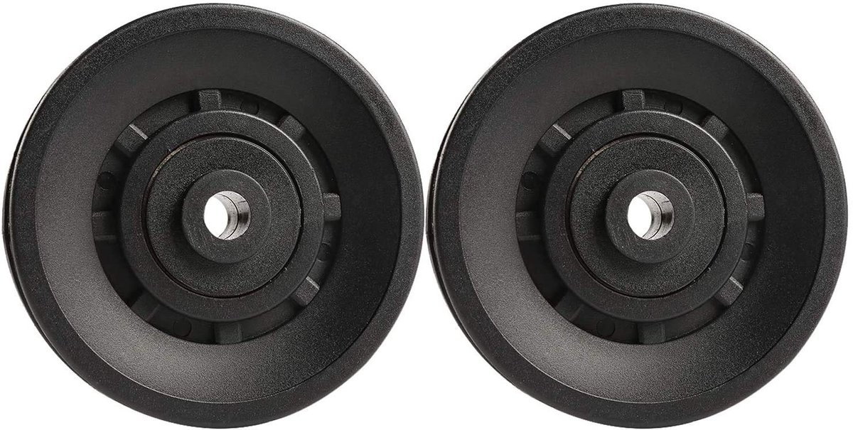 TRANKIELO® - Universele Lagers Katrol 90mm – Set van 2 Nylon Kabelrollen voor Fitnessapparaten en Garagedeuren – Duurzaam Reserveonderdeel voor Kabelmachines