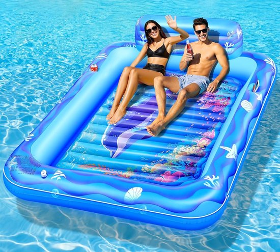 Opblaasbaar eiland | Bestway | Hydro Force | 373 x 264 x 73 cm (Met bekerhouders, zonnescherm