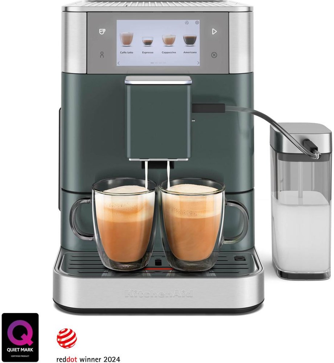 KitchenAid Volautomatische Espressomachine KF8 - 40+ recepten - Ook geschikt voor plantaardige dranken - 2 kopjes tegelijk - Juniper