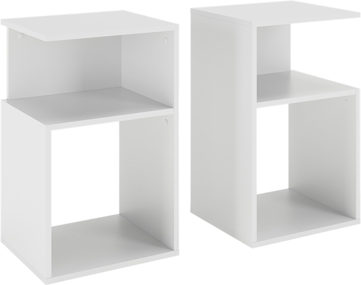 Vicco Elios Nachtkastje – Set van 2 Wit
