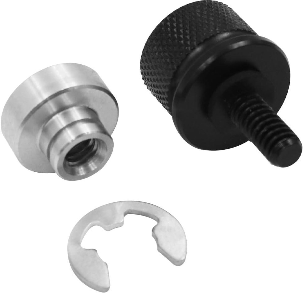 Allecto Plus - Set van 2 Motorfiets Zadelschroeven voor Motor met 6mm Schroeven - Zwart