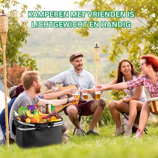 Picknickrugzak voor 4 personen met deken, geïsoleerde