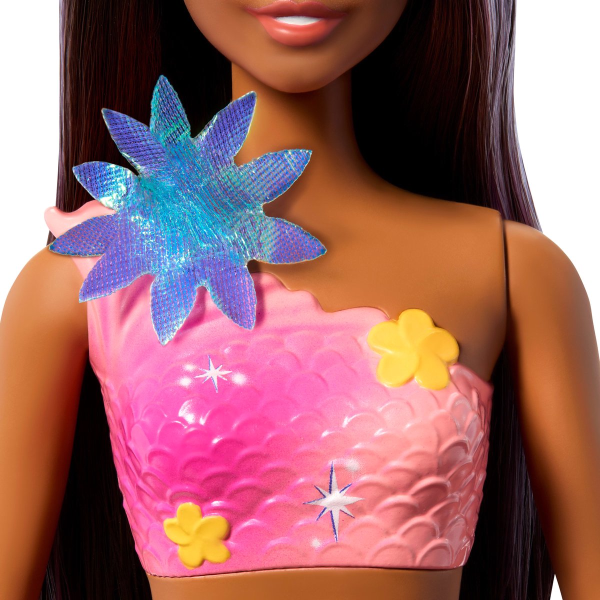 Barbie Flower Magic Zeemeerminpop – Magische Bloemen die Bloeien - Bruin & Roze — afbeelding 3