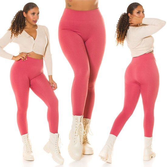 Legging Fashion doublé rose taille S
