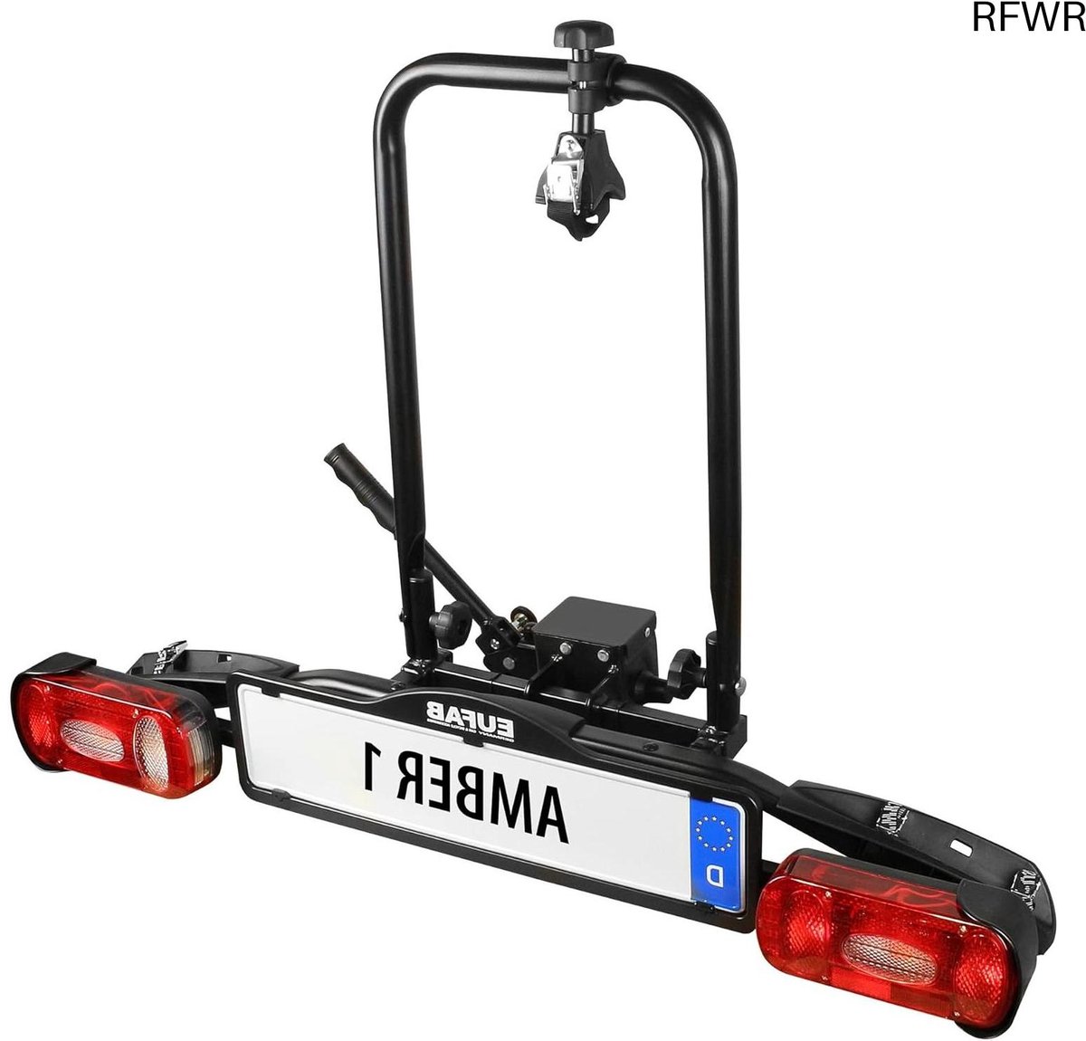 RFWR® Fietsendrager AMBER voor E-bike - Geschikt voor 1 Fiets - Trekhaak Bevestiging - Zwart