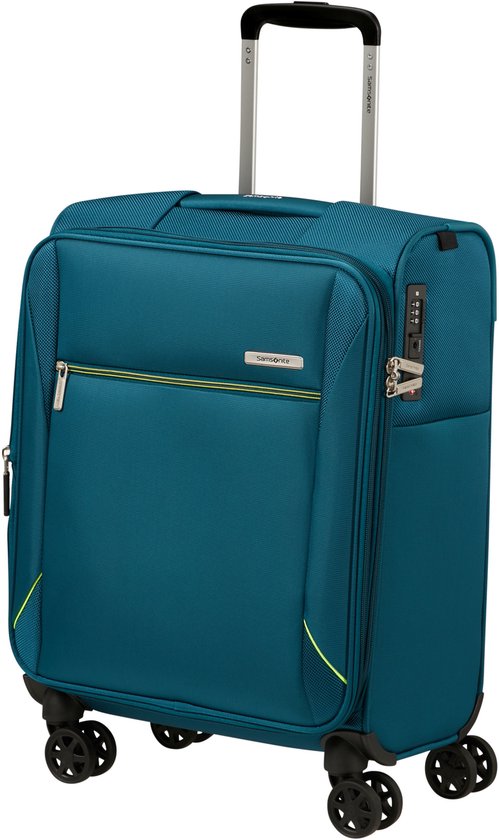 Samsonite Reiskoffer - Base Breeze spinner 55/23 handbagage uitbreidbaar - petrol - 2,3 kg