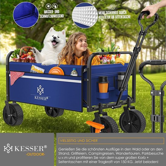 RFWR® Opvouwbare Bolderkar voor Transport en Tuinactiviteiten - Maximaal 80 kg van RFWR — afbeelding 2