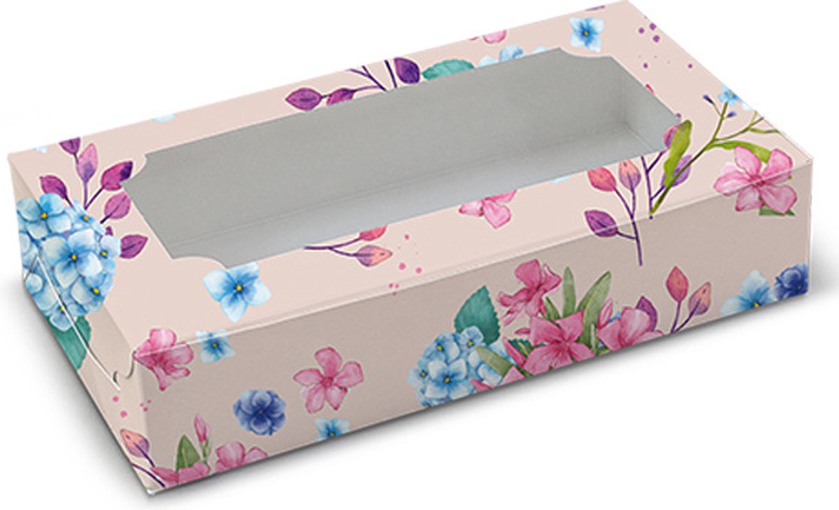 Roze bloesem sweetsbox - 23 x 12,5 x 5 cm (10 stuks)