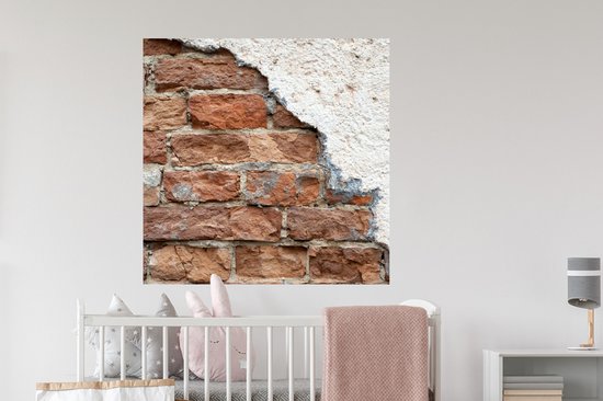 Stickers muraux - Film autocollant - Brique - Plâtre - Mur - 100x100 cm - Film adhésif - Stickers muraux Chambre d'enfant - Papier peint autocollant XXL