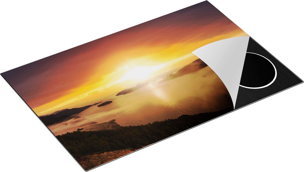 Chefcare Inductie Beschermer Zonsondergang in de Bergen met Wolken - 83x51,5 cm - Afdekplaat Inductie - Kookplaat Beschermer - Inductie Mat