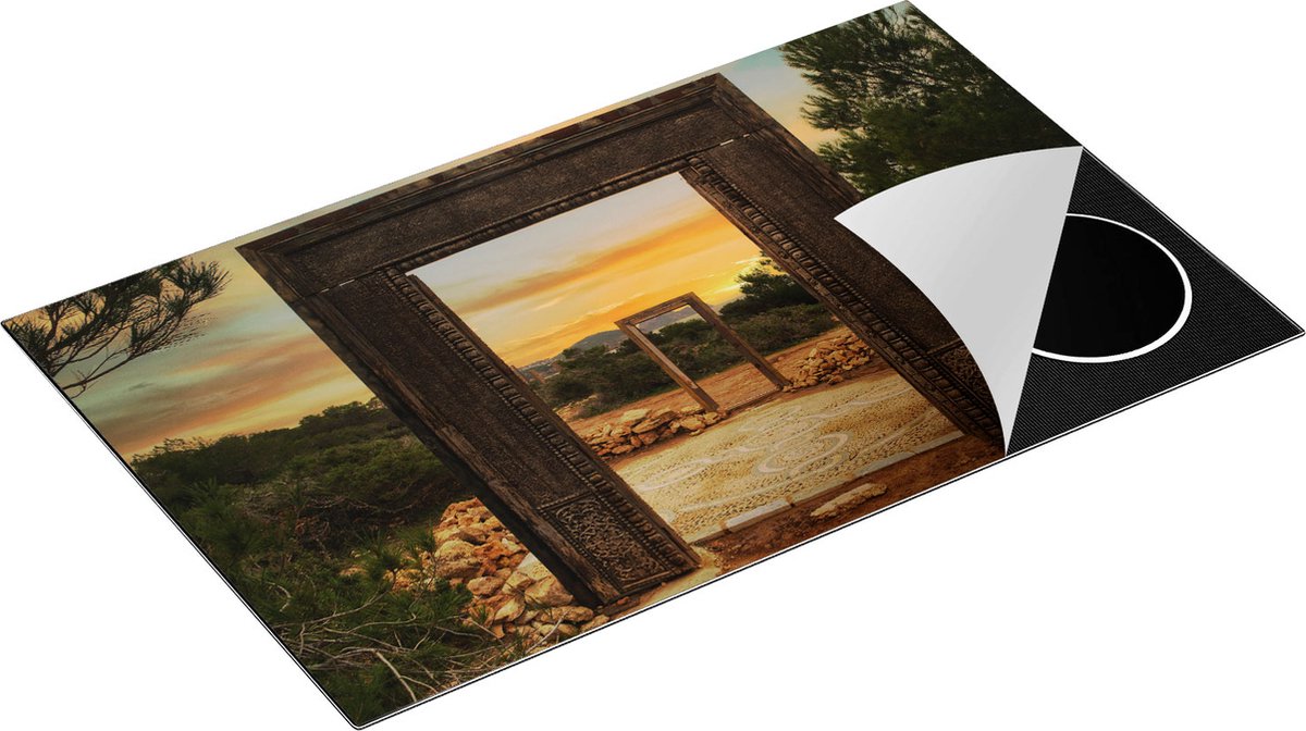 Chefcare Inductie Beschermer Cale Llentia Deur Opening in Ibiza - 85x52 cm - Afdekplaat Inductie - Kookplaat Beschermer - Inductie Mat