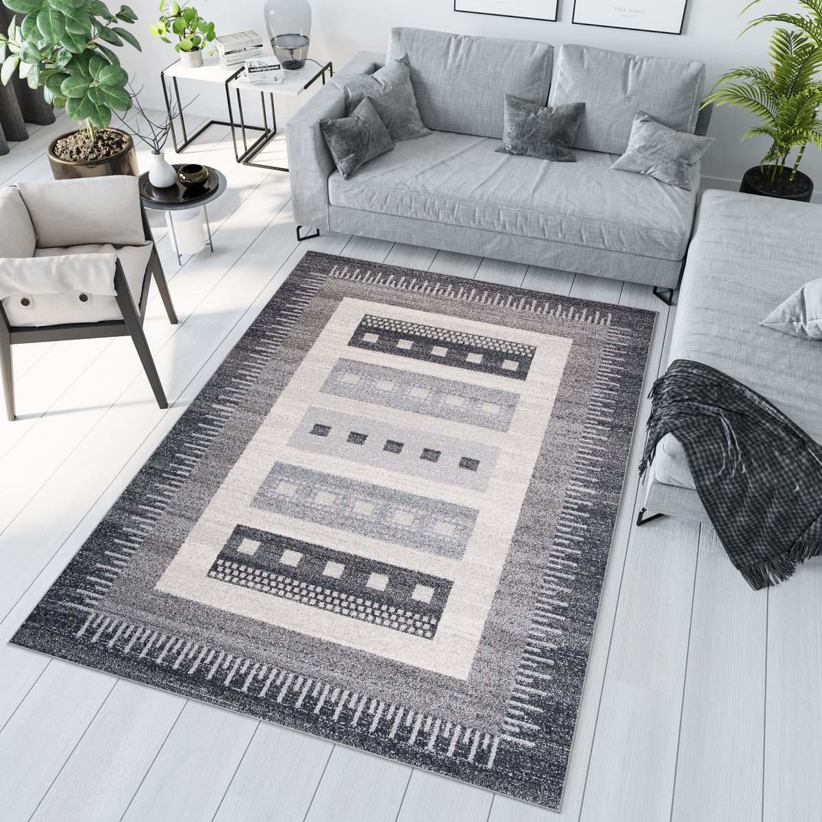 Tapiso Sari Vloerkleed Binnen Laagpolig Tapijt Karpet Maat- 140x190