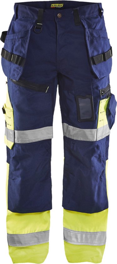 Blaklader Werkbroek High Vis X1500 1508-1860 - Marine/High Vis Geel - D124