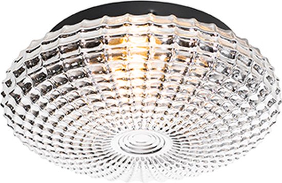 QAZQA nohmi - Klassieke Plafondlamp - 1 lichts - Ø 23 cm - Transparant - Woonkamer | Slaapkamer | Keuken