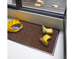 Studio M Deurmat - Deurmat Binnen - Droogloopmat - 60x80 cm - Color Pro - Bruin - Schoonloopmat - Antislip Deurmat - Extra Sterk - Gemaakt in België