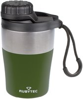 Rubytec Shira Hotshot - 200 ml - Thermosbeker - Koffiebeker To Go - Vacuüm Drinkfles - Thermosfles - Waterfles - RVS Drinkfles - Urenlang Koud of Warm Drinken - Lekvrij - BPA-vrij - Olive