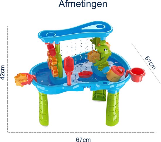 een beetje aanbidden Verstikkend Temi® Watertafel & Zandtafel - 21-delige set - Waterspeelgoed kind -  Kinderspeelgoed -... | bol.com