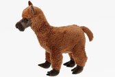 Grote pluche bruine alpaca knuffel 40 cm - Lama boerderijdieren knuffels - Speelgoed voor kinderen