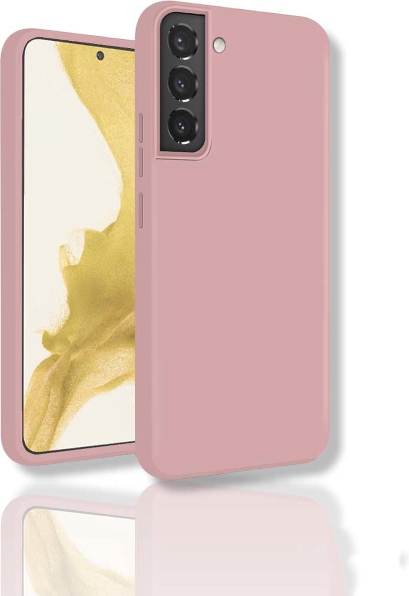oTronica Hoesje Geschikt Voor Samsung Galaxy S22 backcover liquid siliconen hoesje - Baby Roze