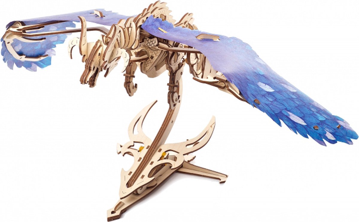 UGEARS 3D Modelbouw - Stormdraak - Mechanisch Bouwpakket Hout - Educatief Speelgoed — afbeelding 17