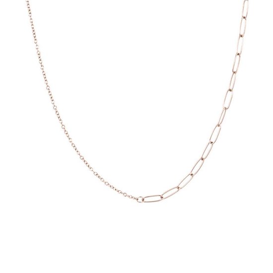 iXXXi-Jewelry-Square Slim-Rosé goud-dames-Collier-45 cm