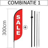 Proflag Beachflag Convex S-60 x 240 cm - Sale Print - Combi 1