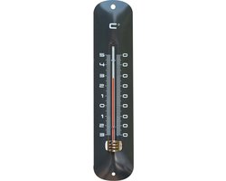 Foto: Binnen buiten thermometer grijs van metaal 6 5 x 30 cm binnen buitenthemometers temperatuurmeters