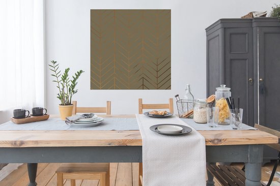 Poster Line - Or - Motifs - 100x100 cm XXL