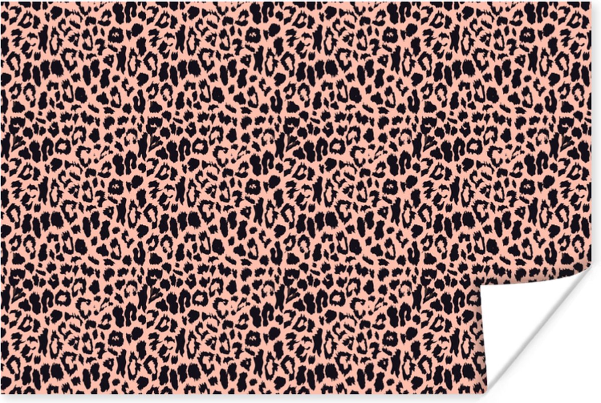 Poster Luipaardprint - Roze - Dieren - 60x40 cm