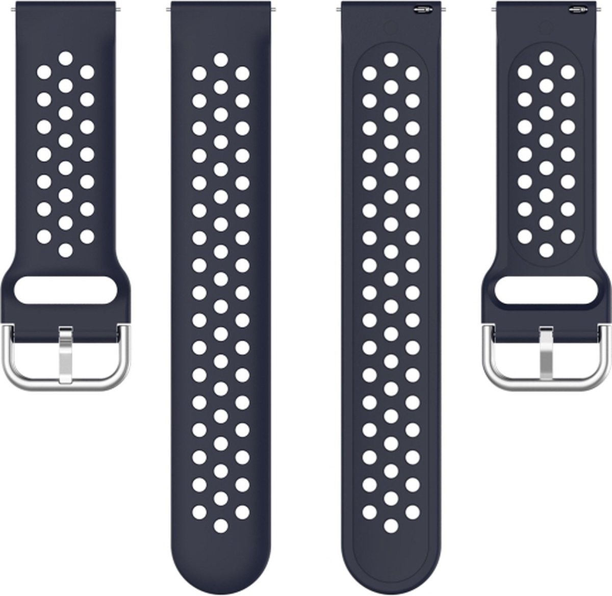 Siliconen bandje - geschikt voor Fitbit Versa / Versa 2 - donkerblauw